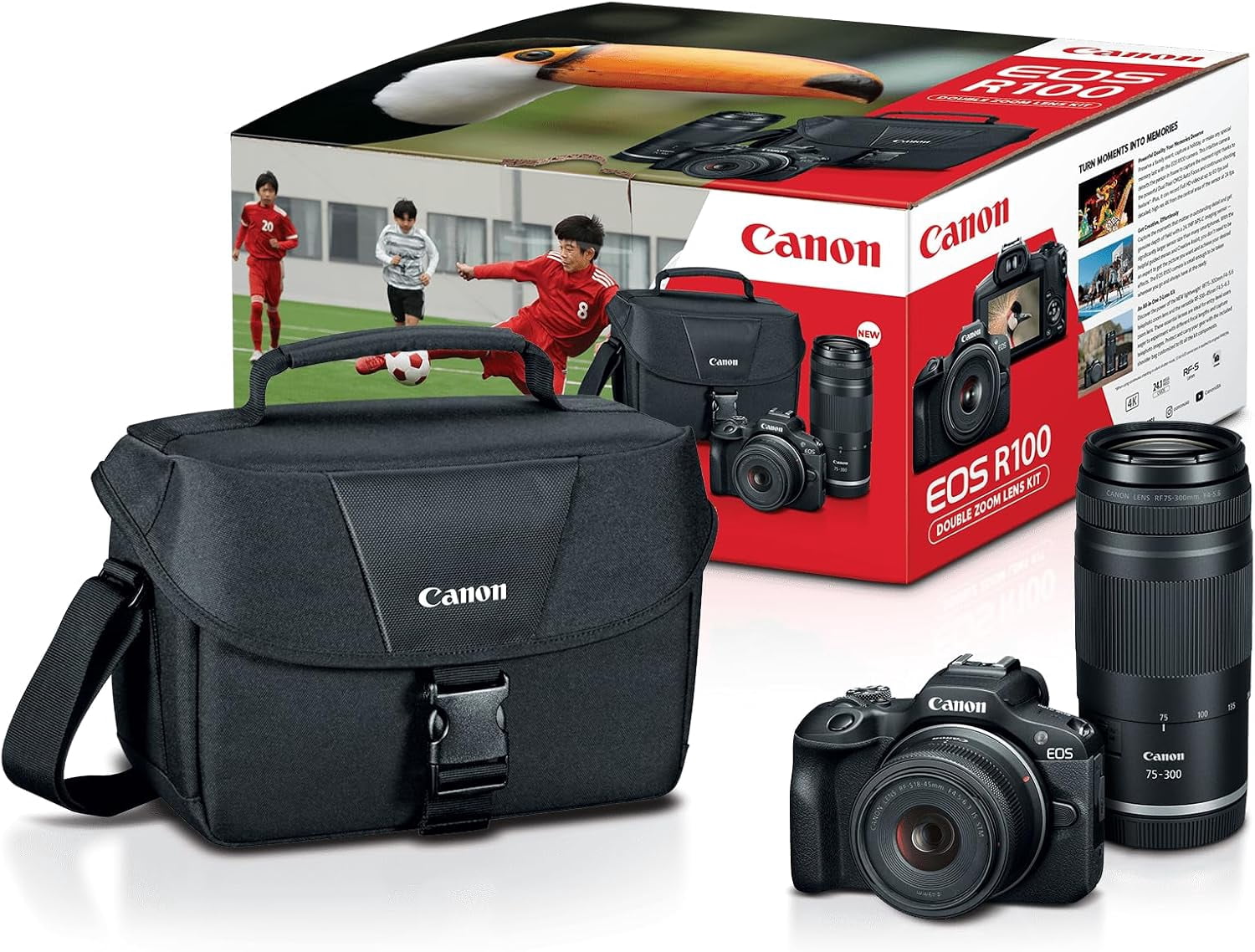 【美品】Canon EOS R100 ＋ 超望遠レンズセット（おまけ多数） Canon, Mirrorless Camera Kit, 24.1MP, Double Zoom Lens - Walmart.com