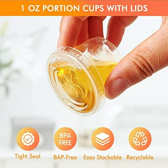 [400 sets - 1 oz. Jello Shot Cups condiment container disposable souffle cup