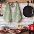 thumbnail image 6 of Sage Green Wildflowers Kitchen Towels Set of 4, Modern Floral Butterfly Plant Absorbent Dish Towels for Kitchen, Microfiber Hand Towel, Quick Drying Tea Towel for Cleaning Decorative Dishcloths, 6 of 7
