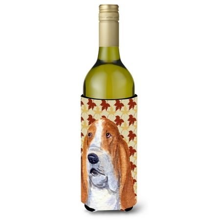 

Caroline s Treasures SS4328LITERK Bulldog English Fall Leaves Portrait Wine Bottle Hugger Wine Bottle multicolor