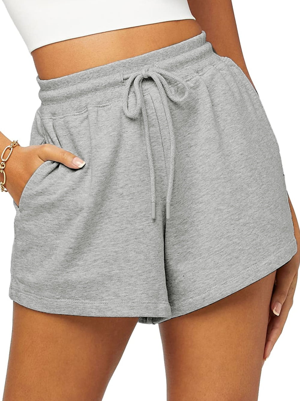 Fantaslook Gym Women's Sport Shorts Elastic High Waist Summer Running