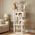 thumbnail image 6 of Yaheetech Multi-Level 67.1'' H Cat Tree Cat Tower with Condos, Beige, 6 of 9