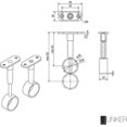 thumbnail image 4 of 2pieces Wardrobe Rod Central Support For Round Wardrobe Tubes 25 Mm Wardrobe Rod Support Wardrobe Tube Support, 4 of 5