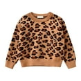 thumbnail image 4 of Bobifish Little Girls Beige & Black Crew Neck Sweater Leopard Print Pattern Long Sleeve Sweater Knitted Fashionable Casual Children’S Pullover Sweater, 4 of 4