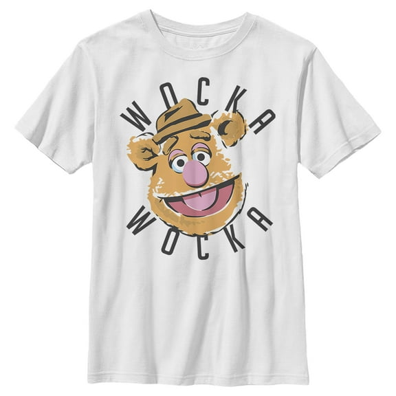 Boy's The Muppets Fozzie Wocka Wocka  Graphic Tee White Small