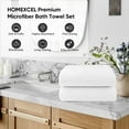 thumbnail image 4 of HOMEXCEL Bath Towels Pack of 2, (27 x 54 Inches) Microfiber Ultra Soft Highly Absorbent Bath Towel Set, Lightweight and Quick Drying Towels for Body, Sport, Yoga, SPA, Fitness, White, 4 of 7