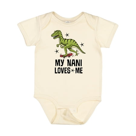 

Inktastic My Nani Loves Me Dinosaur Grandson Gift Baby Boy Bodysuit