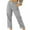 Gray, variant on AKAFMK Womens Linen Capri Pants Casual Cropped Pants Elastic Waist Summer Trousers 3/4 Length Pants with Pockets Dark Gray