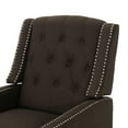 thumbnail image 2 of Noble House Madalyne Standard Tufted Fabric Recliner, Brown, 2 of 9