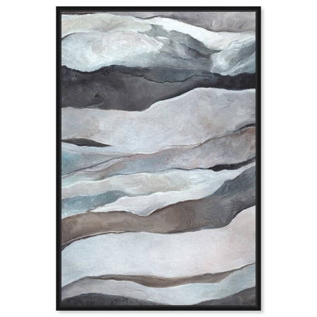 Discovering Tomorrow Canvas Geometric Abstract by Art Remedy Black Frame 20 x 30