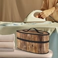 thumbnail image 2 of HELLHERO Woodgrain Print Travel Steamer Storage Bag Polyester with Handle Durable & Protective Carrying Case for Steam Irons, Case Only, 2 of 6