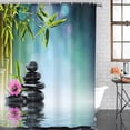 thumbnail image 2 of Boho Bathroom Set with Shower Curtain Sets and Rugs Accessories, Mid Century Sun Brown Leaves Modern Shower Curtain for Bathroom Decor 4 Pcs, 2 of 7