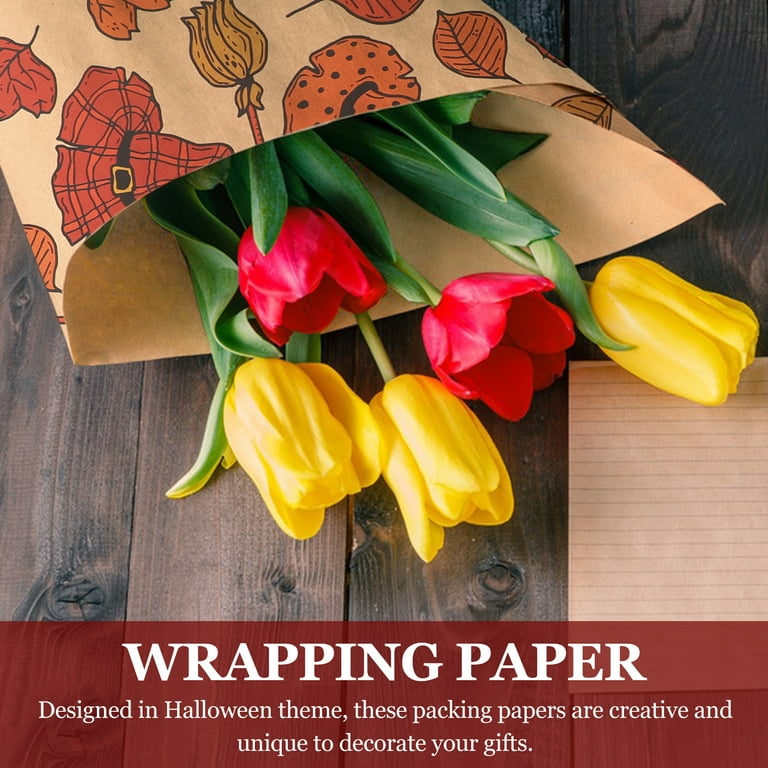 Homemaxs 10 Sheets Halloween Wrapping Paper Gift Wrapping Paper Present Bouquet Wrapper, Adult Unisex, Size: 44X29.7CM