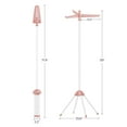 thumbnail image 4 of SONGMICS Clothes Drying Rack, 59.6 Inches High Laundry Drying Rack, Pink and White, 4 of 7