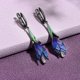 thumbnail image 3 of Pendientes de tulipán Pendientes colgantes de flores esmaltadas Joyería fina hecha a mano, Esmalte, C, 3 of 5