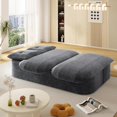 thumbnail image 3 of 78.7" Convertible Folding Sofa Bed,Queen Size Sleeper Sofa with Blanket,Modern Plush Corduroy Floor & Futon Loveseat Couch,Memory Foam Folding Mattress Sleeper for Living Room, 3 of 8