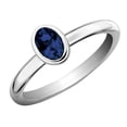 thumbnail image 1 of 1/2 Carat (ctw)  Lab-Created Blue Sapphire Ring in Sterling Silver, 1 of 4