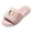 05#Pink, variant on Women Mens Metal Heart Open Toe Slide Slippers Fluffy Fuzzy Plush Thick Sole Warm Indoor House Footwear