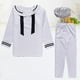 thumbnail image 3 of KAKOWELY 1 juego de uniforme azul marino para Halloween, traje de marinero para cosplay, conjunto de disfraces de fiesta para adultos (talla única, blanco)., 3 of 4