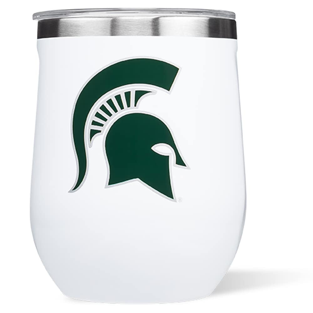Corkcicle White Michigan State Spartans 12oz Stemless Wine Tumbler Walmart Com