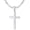 22 Inches S925 Silver - Big Cross Pendant 1.6" * 1.0", variant on S925 Sterling Silver Beveled Edge Cross Necklace for Men Women with 5mm Figaro Link Chain, Gold Plated/Sterling Silver Fashionable Men's Crucifix Pendant Chain Necklaces 16-30 Inches