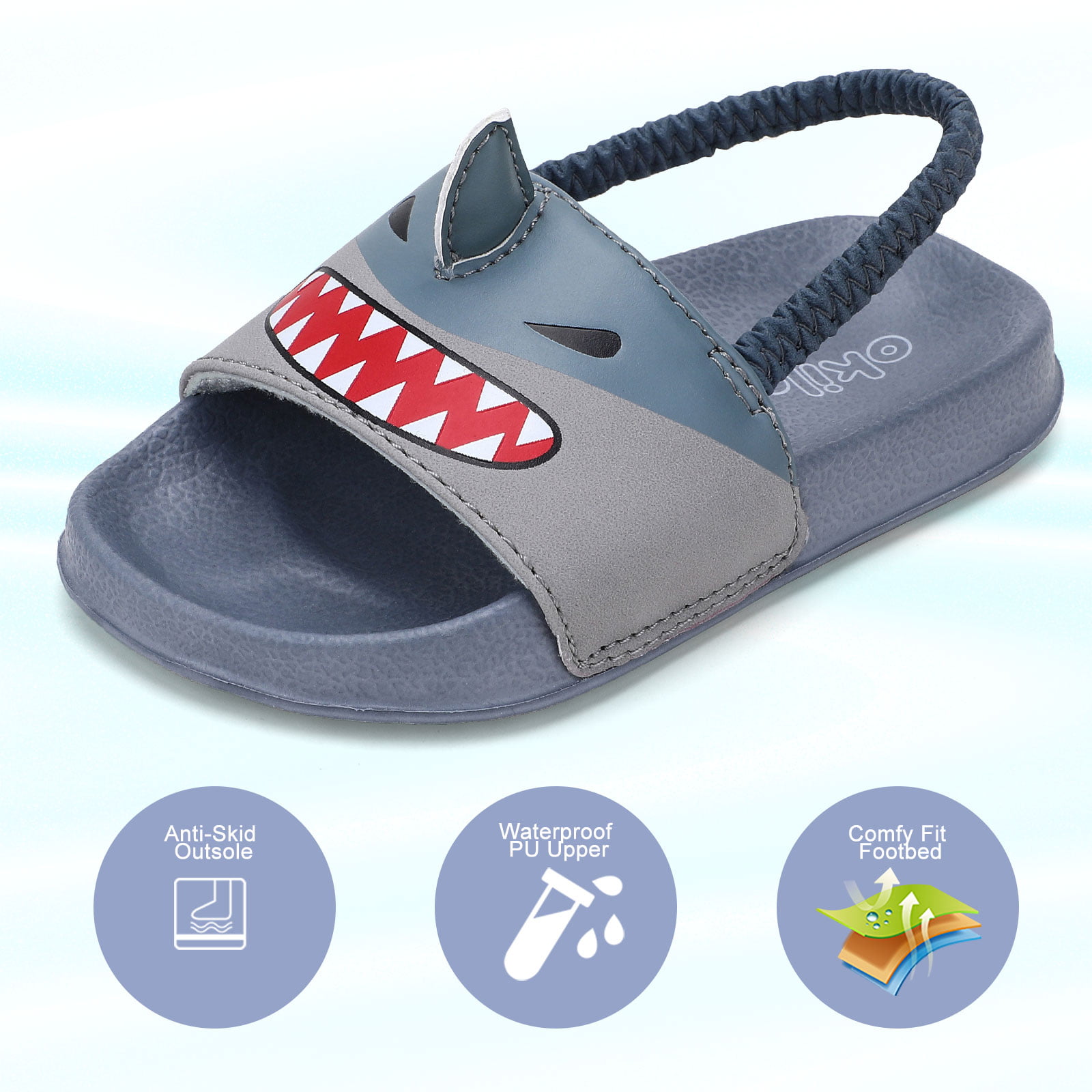House Slippers Kids Slip On Water Shoes okilol Toddler Girls & Boys Slide Sandals 