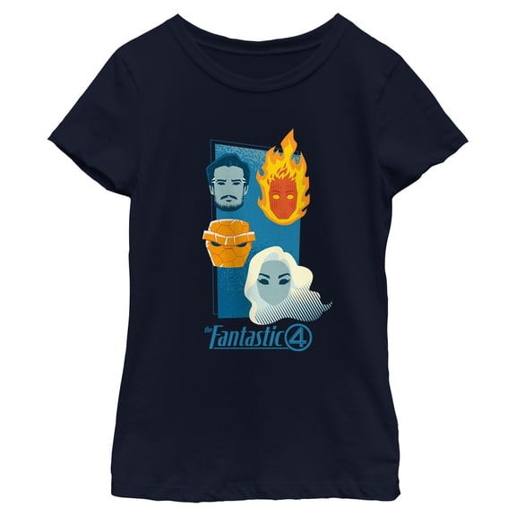 Girls The Fantastic Four: First Steps Floating Heads T Shirt
