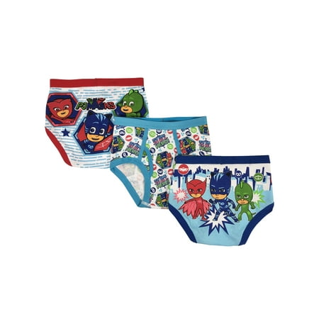 PJ Mask Boy Brief Underwear, 3-Pack (Toddler (Best Underwear To Wear Under Leggings)