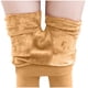 thumbnail image 4 of Gibobby Leggings de trabajo para mujer Leggings Pantalones Pantalones Terciopelo Cálido Mujer Grueso Invierno Lana Pantalones ajustados (Beige, One Size), 4 of 5