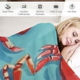 thumbnail image 3 of BCIIG Cartoon Crab Throw Blanket Gifts, Soft Cozy Fleece Blanket with Fun Crabs and Lifebuoy Print, Blanket for Kids Boys Girls, Perfect for Couch Bed Sofa, Beach Summer Decor 40x50in, 3 of 6