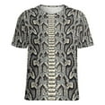 thumbnail image 5 of Snake Skin Texture Print Women's T-Shirt Short Sleeve T Shirts Tops Tee Ladies Loose T, 5 of 6