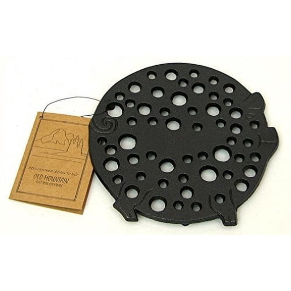 Old Mountain Cast Iron Pig Trivet, 5 inches, Black