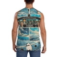 thumbnail image 4 of Lsque Comic Airplane Cockpit Illustration Print Men's Cotton Blend Sleeveless Muscle Shirts (S-3XL)- Moisture Wicking, Odor Protection, UPF 30+,XX-Large, 4 of 8
