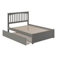 thumbnail image 2 of AFI Mission Full Solid Wood Platform Bed with Twin Trundle in Gray, 2 of 11