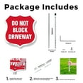 thumbnail image 3 of Driveway Shield Sign Do Not Block Driveway 12 inch X 12 inch Shield Shaped Commercial Grade Plastic Sign with Aluminum Mounting Stake Weather Resistant, UV Protected for Workplace Made in the USA, 3 of 8