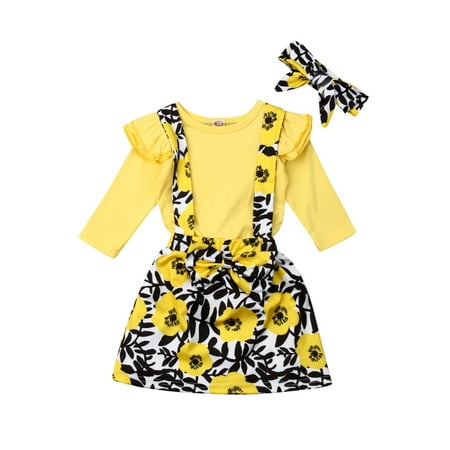 

COUTEXYI Newborn Baby Girls Cotton Long Sleeve Romper Bowknot Skirt