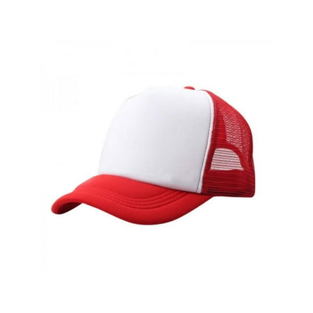 - Nicesee Baby Boy Girl Plain Baseball Caps Stitching Trucker Mesh Visor Adjustable Hats