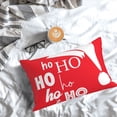 thumbnail image 5 of Goofa Saying Ho Ho Ho Print Plush Throw Pillow Case, Soft Velvet with Hidden Zipper, Decorative Cushion Cover for Sofa, Bed, Car, and Home Décor-16"x24", 5 of 6