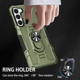 thumbnail image 3 of for Samsung Galaxy S23+ Plus Case with Metal Ring Kickstand for Women & Men, Heavy-Duty Protection Shockproof Bumper Cover Case for Samsung Galaxy S23 Plus TY Green, 3 of 9