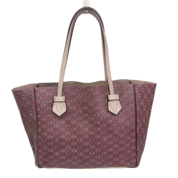 Pre-Owned Moreau VINCENNES S Size Men,Women Leather Tote Bag Purple,Wine (Good)