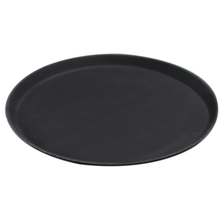 Non Skid Dinner Tray Carlisle GripLite Non Skid Round Foodservice Tray Black, 0.76