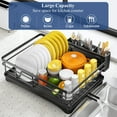 thumbnail image 2 of Estante para secar platos SNTD para cocina con escurridor y soporte para utensilios, 2 of 9