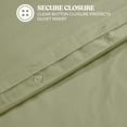 thumbnail image 4 of Superior Cotton Blend 600 Thread Count Duvet Cover Set, King/ California King, Sage, 4 of 5