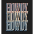 thumbnail image 5 of Western Howdy Repeat Text Long Sleeve Adult Hooded Sweatshirt-Medium-Black, 5 of 6