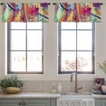 thumbnail image 4 of LALILO Kitchen Curtain Valance Colorful Ocean Beach Sunrise Rod Pocket Window Curtain 52"x 18" Set of 2, 4 of 7