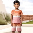 thumbnail image 2 of BOOMNY Toddler Boys Loungewear Outfits Ice Cream Graphic Short Sleeve Tshirts Shorts 2 Peice Sleepwear Set Cozy Lightweight Homewear, 2 of 6