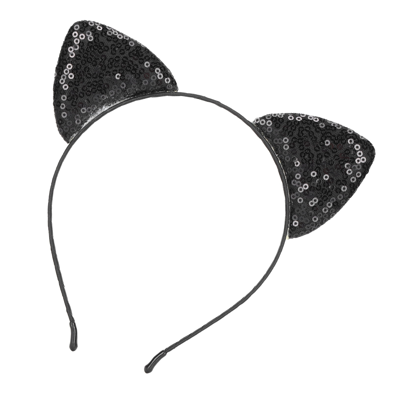 DOACT Cat Ear Decoration,Reversible Sequin Cat Ears Headband Shiny Cat Ear Hair Hoops Women's