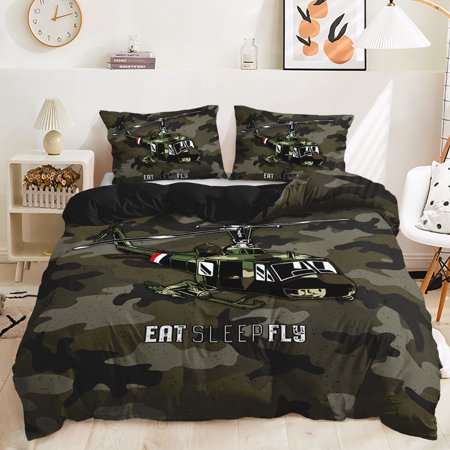 Hosima 3 Piece 3D Digital Printed Duvet Cover Full Size Bedroom Decorative Bedding Set DEL57-Full