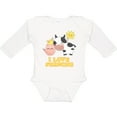 thumbnail image 3 of Inktastic I Love Farming- farm animals Boys or Girls Long Sleeve Baby Bodysuit, 3 of 5