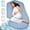 Cooling Blue, variant on PILLANI Pregnancy Pillows for Sleeping - V C U Shaped 57inch Full Body Pillow with Removable Washable Cover, Cooling Maternity Pillow for Pregnant Women, Support for Back Belly Legs Hip
